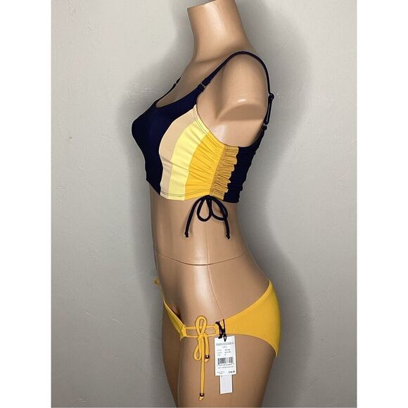 New. Robin Piccone navy and yellow bikini. S/M. Retails $219 - Picture 5 of 7